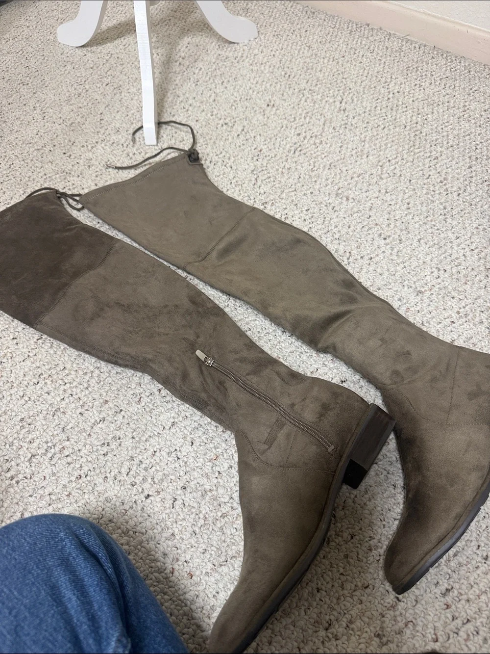 Marc Fisher Over-the-Knee suede Boots in Gray